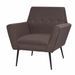 Fauteuil Marron Acier et tissu - Photo n°1