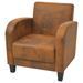 Fauteuil Marron Similicuir daim 2 - Photo n°1