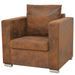 Fauteuil Marron Similicuir daim - Photo n°1