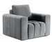 Fauteuil moderne capitonné LARKO tissu - Photo n°1