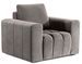 Fauteuil moderne capitonné LARKO velours - Photo n°1