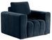 Fauteuil moderne capitonné LARKO velours - Photo n°1