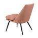 Fauteuil moderne confortable tissu rouge corail Mory 56 cm - Photo n°2