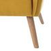 Fauteuil moderne dossier haut tissu jaune moutarde Muky 77 cm - Photo n°8