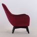 Fauteuil moderne en velours rouge Berlis - Photo n°3