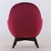 Fauteuil moderne en velours rouge Berlis - Photo n°4