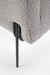 Fauteuil moderne tissu doux bouclé gris et pieds acier noir Klody 78 cm - Photo n°6