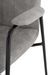 Chaise tissu effet cuir gris clair et pieds métal noir Kliro - Photo n°7