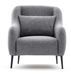 Fauteuil moderne tissu gris clair VALIKO - Photo n°1