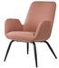 Fauteuil moderne tissu rouge corail Daly 66 cm - Photo n°1