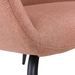 Fauteuil moderne tissu rouge corail Daly 66 cm - Photo n°6