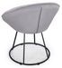 Fauteuil moderne velours argent Berry - Photo n°2