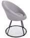 Fauteuil moderne velours argent Berry - Photo n°3