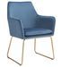 Fauteuil moderne velours bleu Jaria - Photo n°1