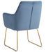 Fauteuil moderne velours bleu Jaria - Photo n°2