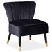 Fauteuil moderne velours noir Paloma - Lot de 2 - Photo n°1