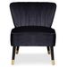 Fauteuil moderne velours noir Paloma - Lot de 2 - Photo n°2