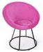 Fauteuil moderne velours rose Berry - Photo n°1