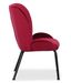 Fauteuil moderne velours rouge Clary - Photo n°3