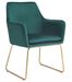 Fauteuil moderne velours vert Jaria - Photo n°1