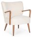Fauteuil MORITZ – Tissu effet laine & bois massif - Photo n°1