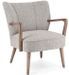 Fauteuil MORITZ – Tissu effet laine & bois massif - Photo n°1
