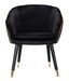 Fauteuil noir avec finitions dorées Fiji - Photo n°1