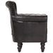 Fauteuil Noir Cuir de chèvre véritable - Photo n°4