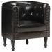 Fauteuil Noir Cuir véritable 8 - Photo n°9