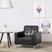 Fauteuil Noir Similicuir 8 - Photo n°2