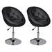 Fauteuil noir Similicuir Kapole - Lot de 2 - Photo n°1