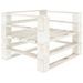 Fauteuil palette de jardin Bois Blanc - Photo n°1