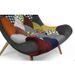 Fauteuil patchwork tissu multicolore et pieds bois clair Ulric - Photo n°5