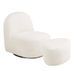 Fauteuil pivotant 360° Lounge MILO avec repose-pieds - Photo n°1