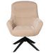 Fauteuil pivotant à 360º tissu beige clair matelassé Bolia 73 cm - Photo n°1