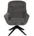 Fauteuil pivotant à 360º tissu gris foncé matelassé Bolia 73 cm - Photo n°1