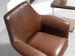 Fauteuil pivotant cuir marron et pieds en acier Yoanne - Photo n°7