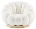 Fauteuil pivotant FLORE – Chic et douceur en tissu bouclette - Photo n°1