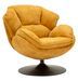 Fauteuil pivotant moutarde style rétro 85 x 80 x 81 cm - Photo n°1