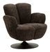 Fauteuil pivotant noir style rétro 86 x 77 x 92 cm - Photo n°1