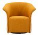 Fauteuil pivotant Siena moutarde design moderne élégant - Photo n°1