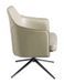 Fauteuil pivotant similicuir beige et pieds en acier Jasmina - Photo n°3