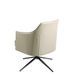 Fauteuil pivotant similicuir beige et pieds en acier Jasmina - Photo n°5