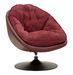 Fauteuil pivotant style rétro bordeaux 78 x 78 x 84 cm - Photo n°1