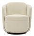 Fauteuil pivotant Torino crème design élégant moderne - Photo n°1