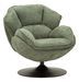Fauteuil pivotant vert style rétro 85 x 80 x 81 cm - Photo n°1
