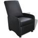 Fauteuil pliable Noir Similicuir - Photo n°1