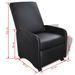 Fauteuil pliable Noir Similicuir - Photo n°5