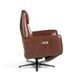 Fauteuil relax pivotant cuir marron et pieds en acier Nary - Photo n°5