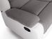Fauteuil relaxation manuel simili cuir blanc et microfibre gris Confort - Photo n°7
